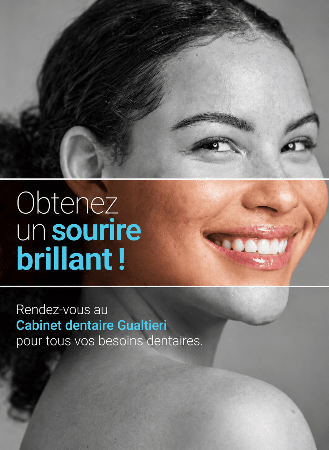 Sourire éclatant, confiance lumineuse